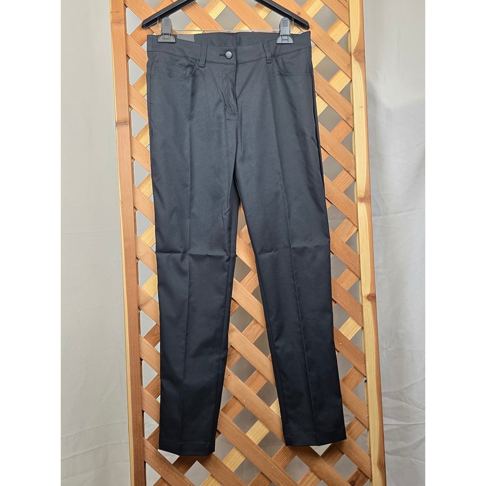 Adidas Ultimate 5 Pocket Twill Golf Pants Women 8 Black Slim Fit Straight - New